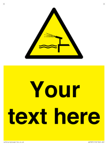 Custom warning water cannon